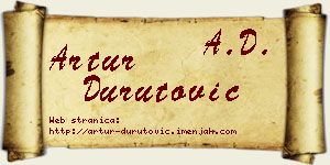 Artur Durutović vizit kartica
